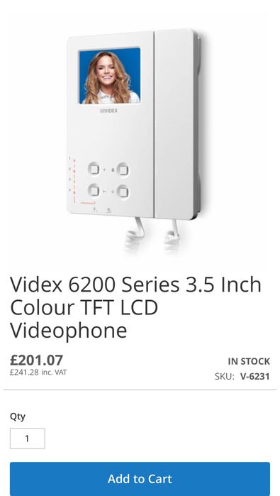 Video interfon cu ecran si camera video