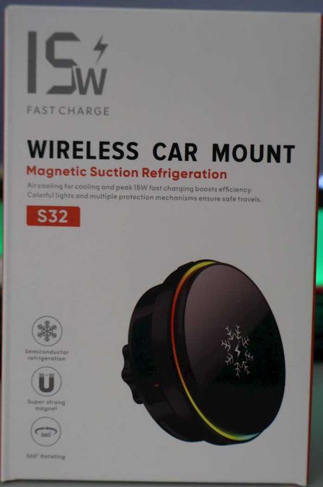 Suport de telefon cu Incarcare wireless si racire, Mag Safe