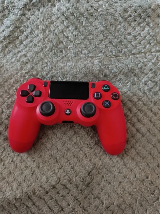 Безжичен контролер STELS, Джойстик, Playstation 4, Червен
