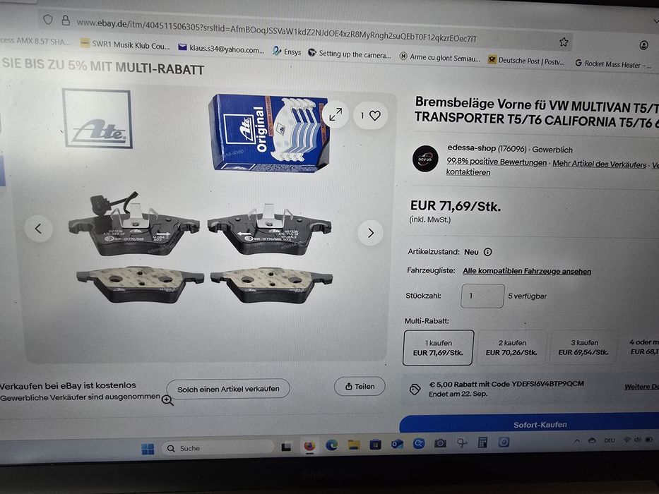 Disc +placute fata T5/T6/ Ate