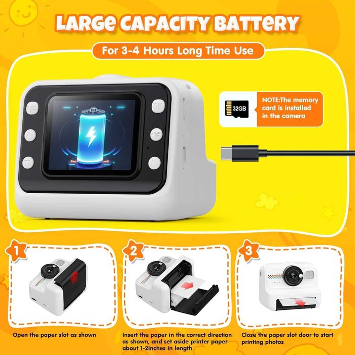 Camera Digitala Cu Printer pentru copii