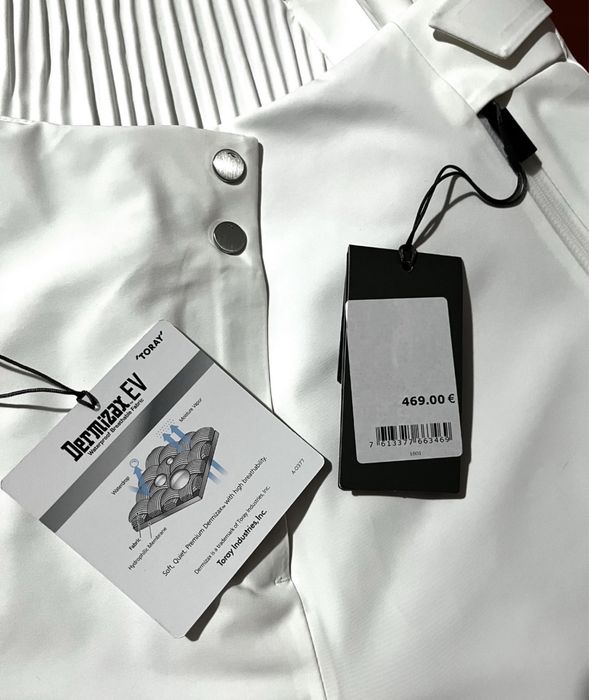 Pantaloni ski Kjus albi pantalon schi snowboard alb dama 44 / L - XL