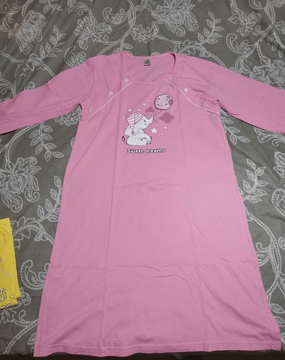 Нощници за кърмачки с дълъг ръкав размер 48, 2 цвята