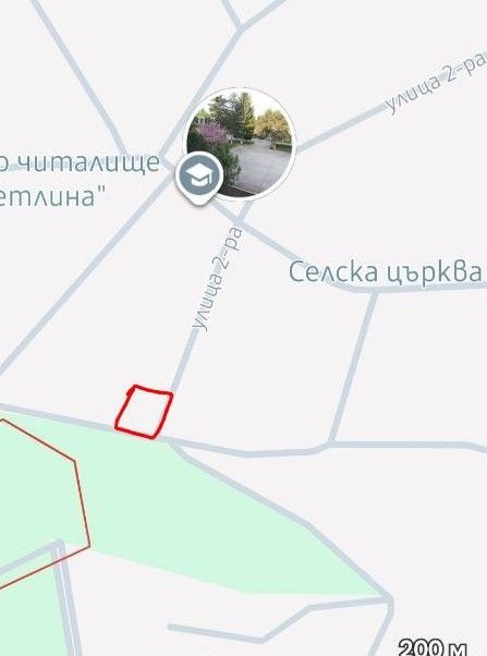 Парцел с. Ведрина 1320м2. Ток,вода, регуляция. Тихо и зелено място!