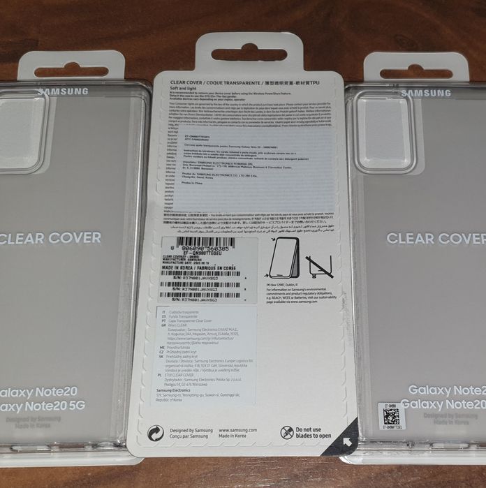 Husa silicon originala Samsung Clear Cover Note 20 N980 Note20 5G N981