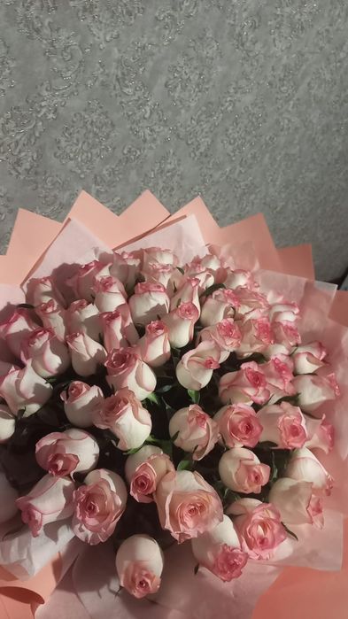 Цветы 51 роза ,15 мың