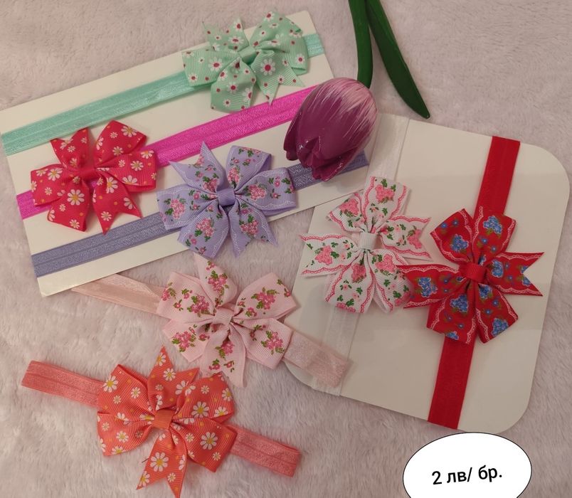 Нежни бебешки ленти за глава