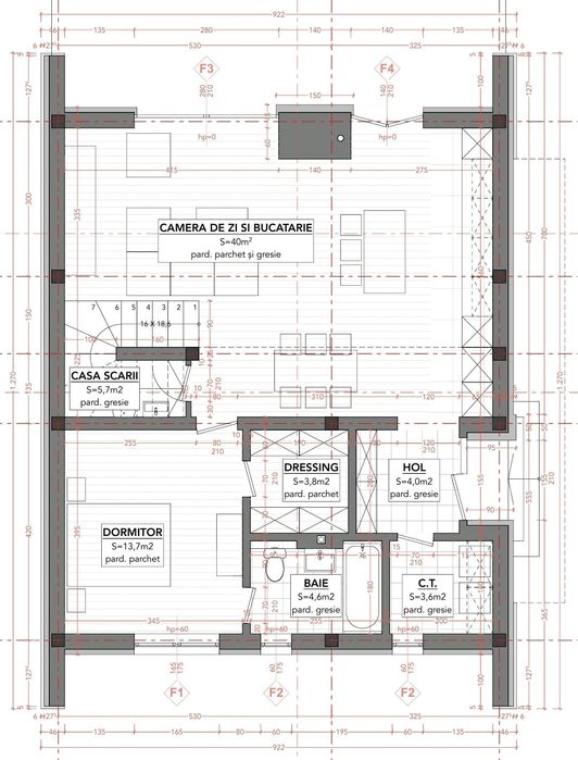 Vând casă la roșu sau semifinisată  P+M , Cătălina