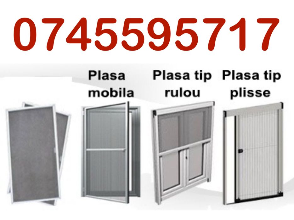 Plase insecte plisse rulou la geamuri si usi