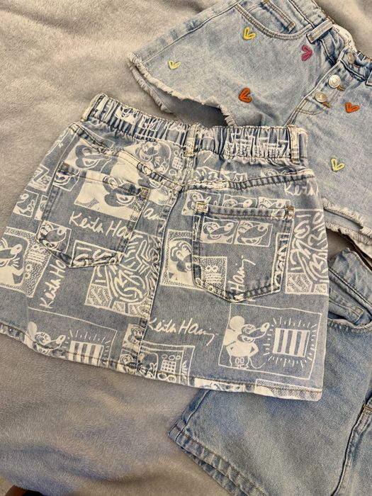 H&M Zara 4бр дънкови панталони и поли 116см 5/6г