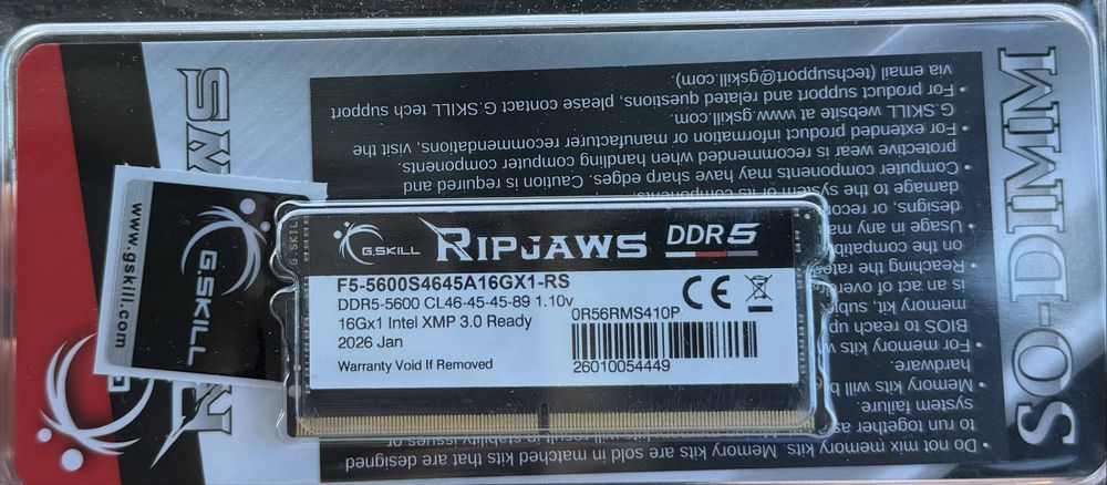 so-dimm ddr5 16gb/5600