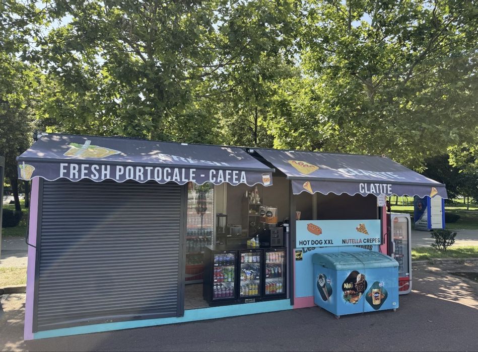 Container 6*2.5 cu dotari clatitarie/streetfood/fastfood/horeca