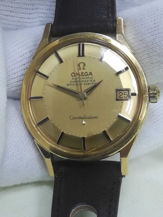 Ω OMEGA Constellation vintage,Gold 18k,Dog leg,Pie Pan,рядък,перфектен