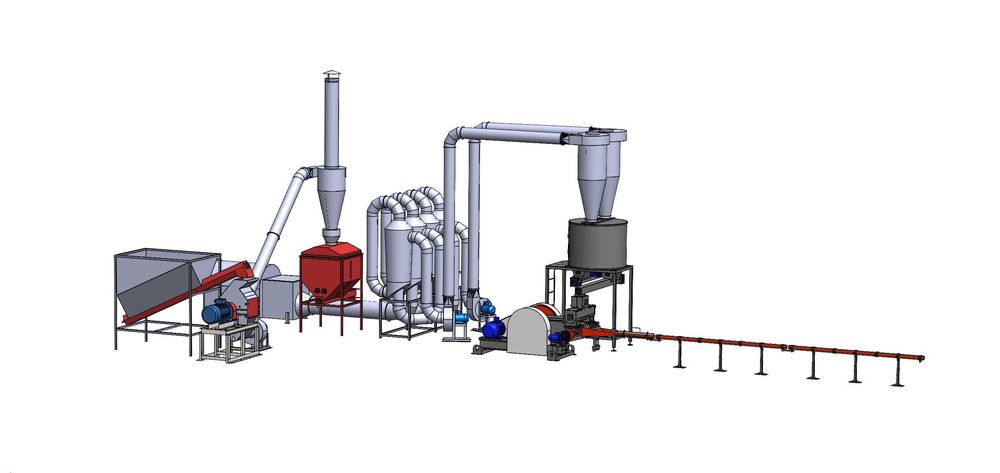 Linie brichetare rumeguș producere brichete 400-500 kg/ora