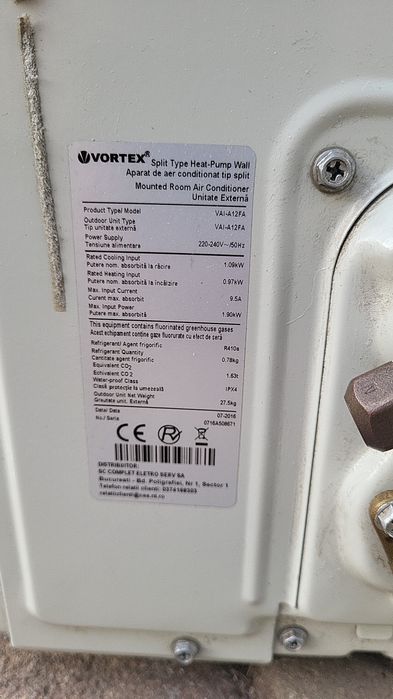 Vand aer conditionat Vortex 12000 BTU inverter