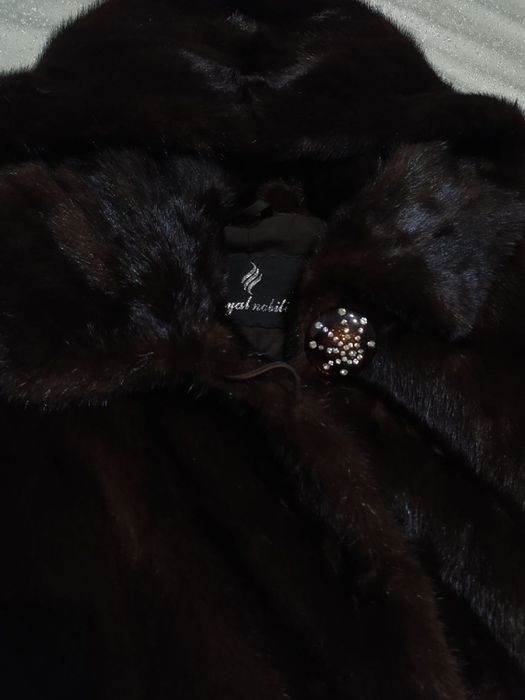 Норковая шуба с капюшоном