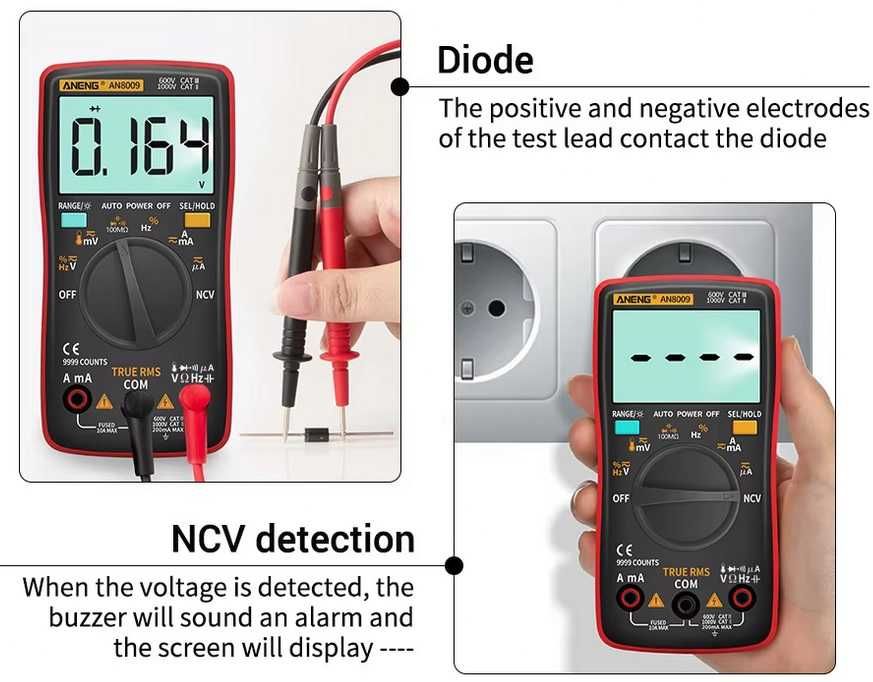 Мултиметър ANENG AN8009 True-RMS