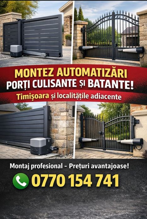 Montez automatizări pentru porți culisante și batante
