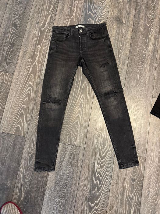Blugi zara negri slim fitt