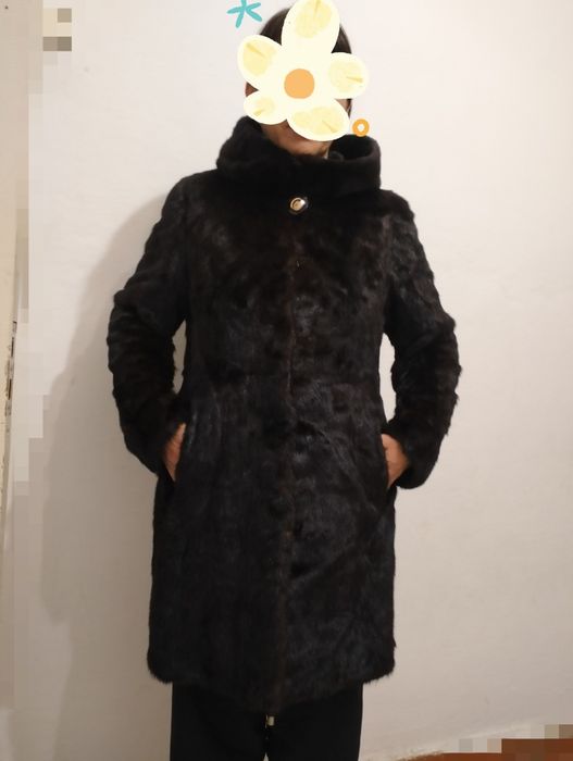 Норковая шуба коричневая