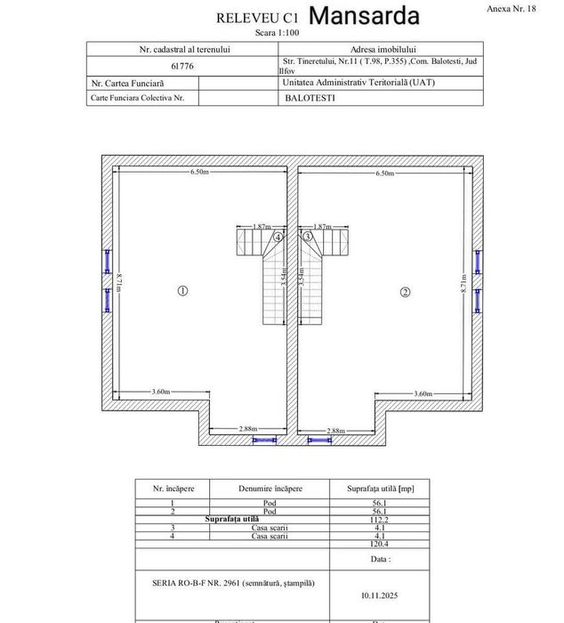 Vilă Balotești, 170mp utili, 6 camere ,3 băi, 0% comision, 0% TVA