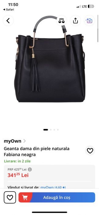Geanta Neagra Piele Naturala