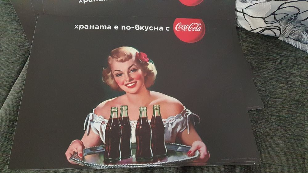 Ретро колекционерски подложки за хранене Coca-Cola – 5 бр.