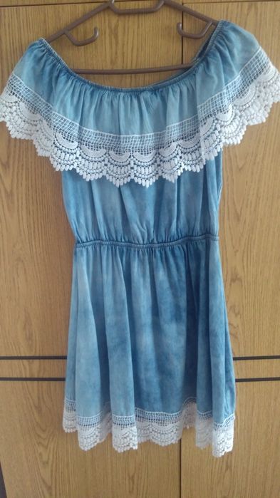 Къса дънкова рокля