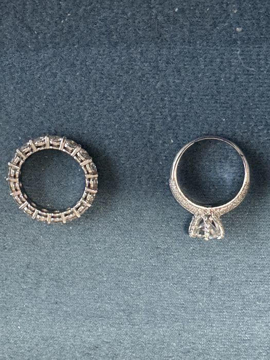 Inel argint 925 diamant moissanite Nr 8