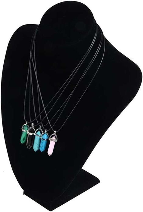 Колие с кристал / Гердан с полускъпоценни камъни . Аметист , Авантюрин