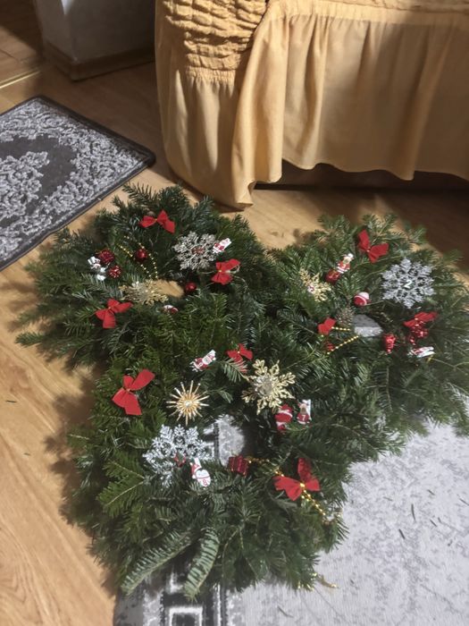 Coroniță Crăciun handmade din brad natural – decor premium