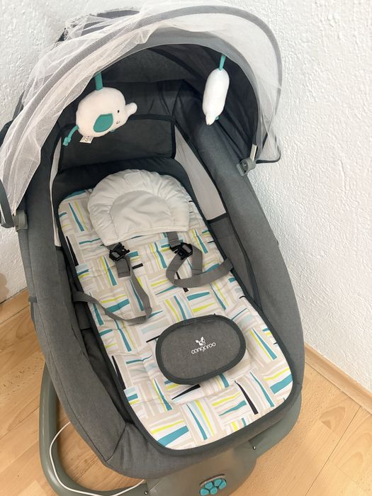 Електрическа люлка за бебе cangaroo AXEL зелен цвят