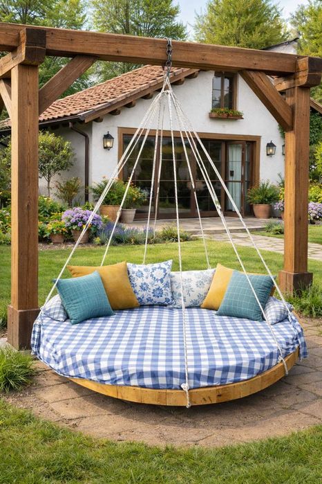 Висяща кръгла платформа за релакс