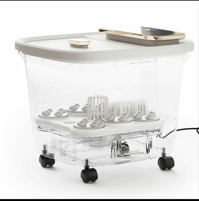 Ванночка массажер для ступней ног- гидромассаж, подогрев воды, роликов