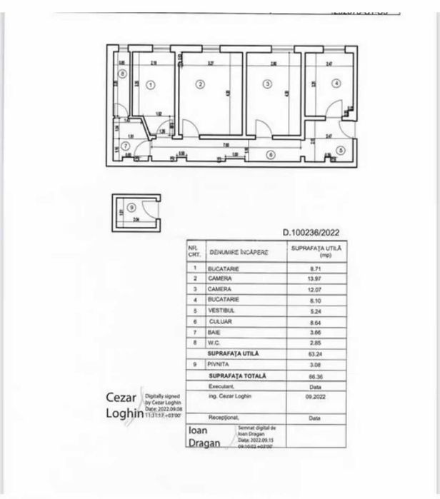 De vanzare apartament 3 camere zona Gara de Nord cu Basarab