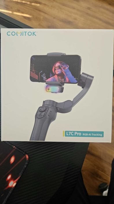 3 осевой стабилизатор Comitok L7C Pro Plus с AI трекингом. Селфи палка