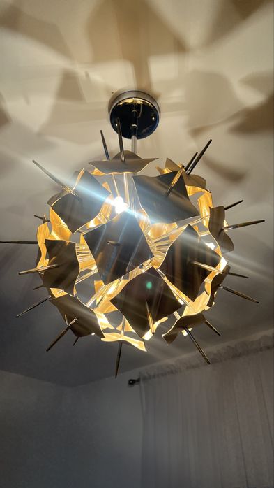 Lustra moderna auriu champagne Mobexpert (2 buc disponibile)