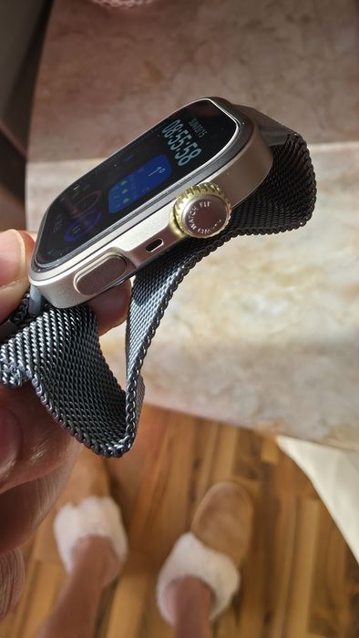 HUAWEI WATCH FIT 4 Pro Titanium Color Body with Green Woven Strap