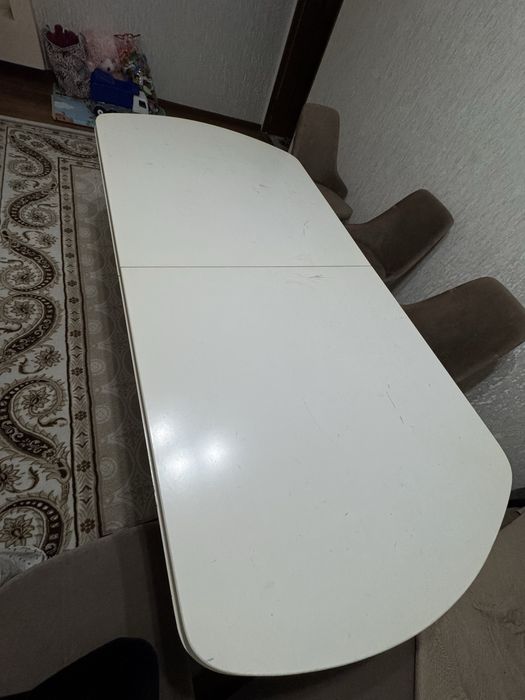 стол белый раскладной