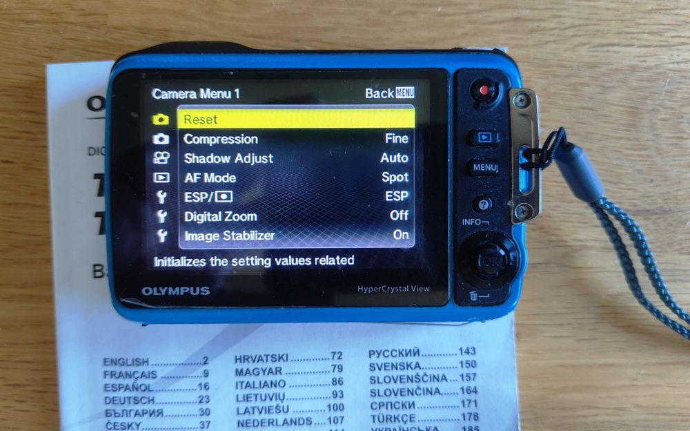 Фототоапарат Olympus TG-620  водо-и ударо-устойчив 5м/1.5м, 5Xоптичен