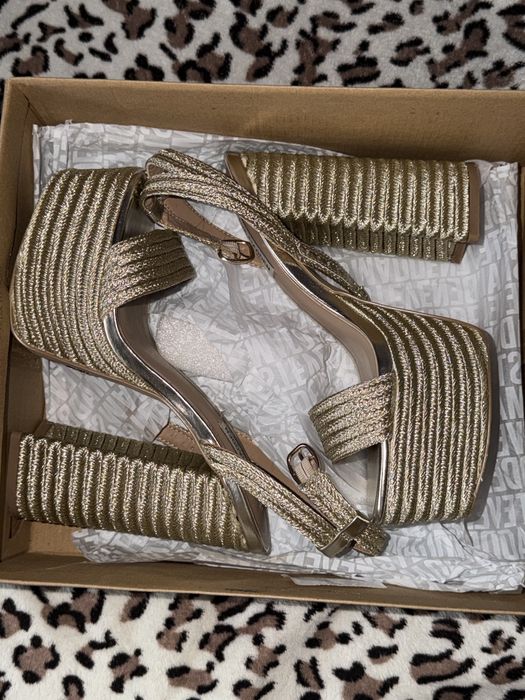 Steve Madden Sandale cu platforma gold rope