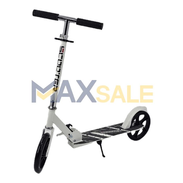 Тротинетка детска сгъваема скутер scooter бяло черна алуминиева