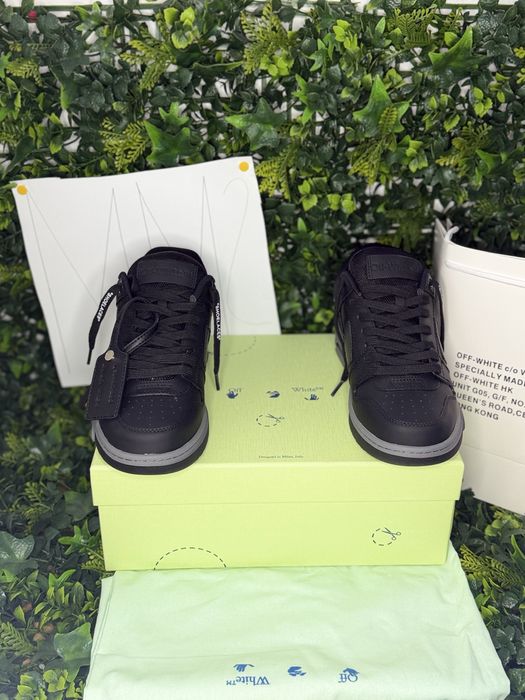 Adidasi Off-White Out Of Office Lace-Up Sneakers ‘’off white’’ black