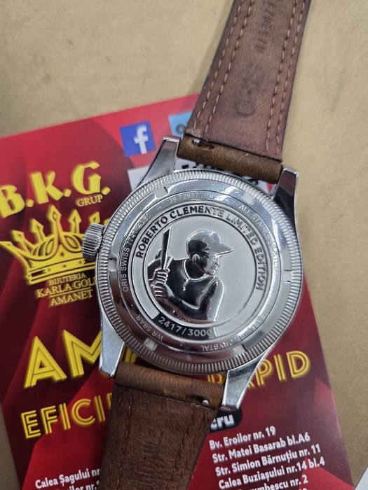 Oris Big Crown Robeto Clemente Amanet BKG