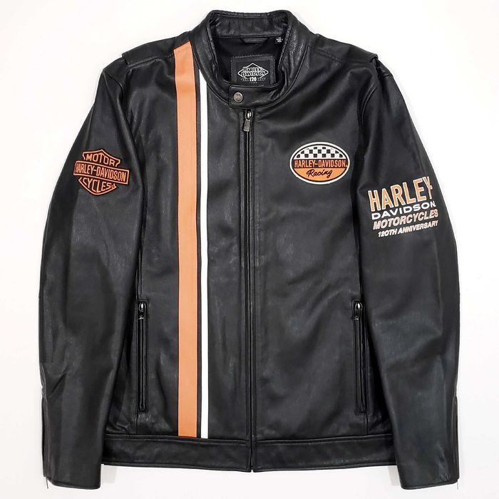 HARLEY DAVIDSON Юбилейно 120 Години 97051 Кожено Яке Кожа 2XL XXL