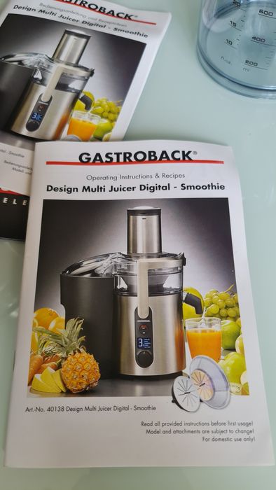 GASTROBACK Design Multi Juicer storcator fructe plus Smoothies 40138