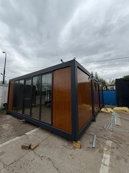 Vand container cu riflaje lemn vitrina modele unicate
