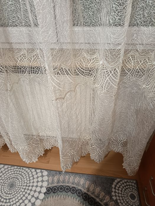 Perdea crem, 235/550, stare impecabilă