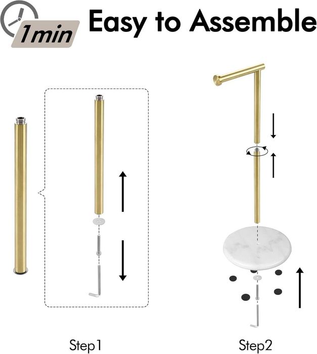 KES BPH284S1-BZ Стоящ държач за тоалетна ролка