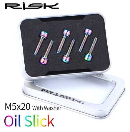 Set 2 diverse surub bicicleta m4 m5 m6 titanium suruburi risk cursiera frana 20 , 30 sau 40mm